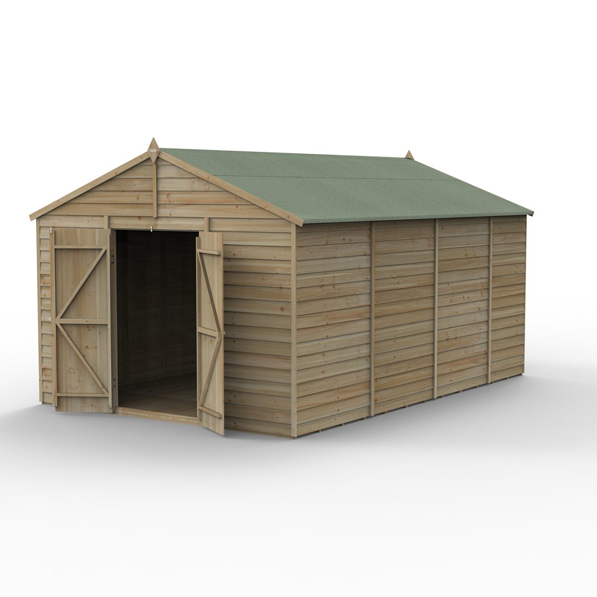 5013053199121 1 4LIFE Apex Shed 10x15 Double Door No Windows Home Delivery 1200.jpg